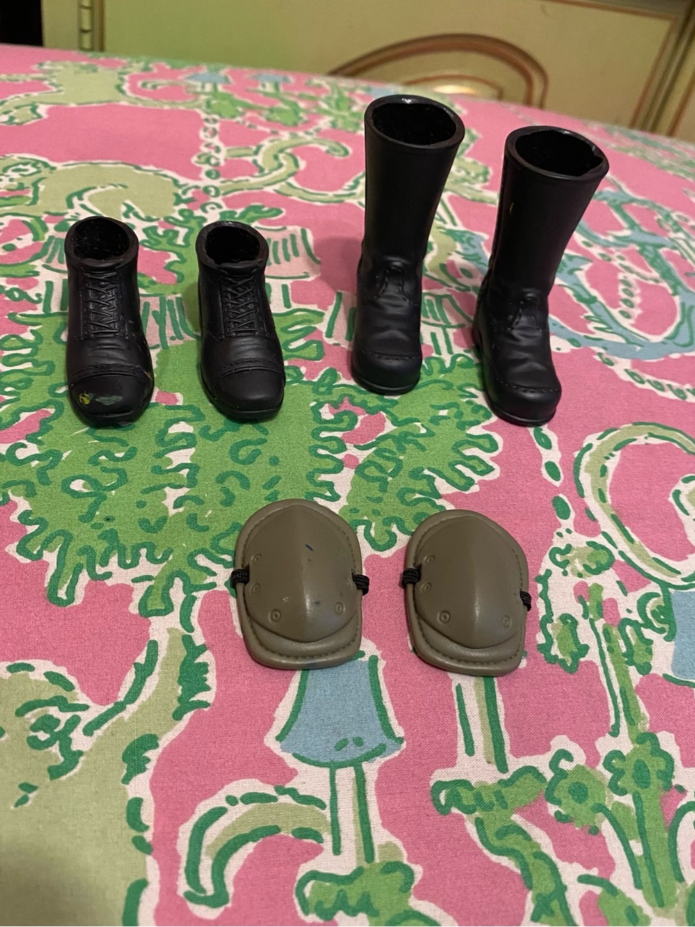 Vintage GI Joe knee pads and boots 6 Piece lot